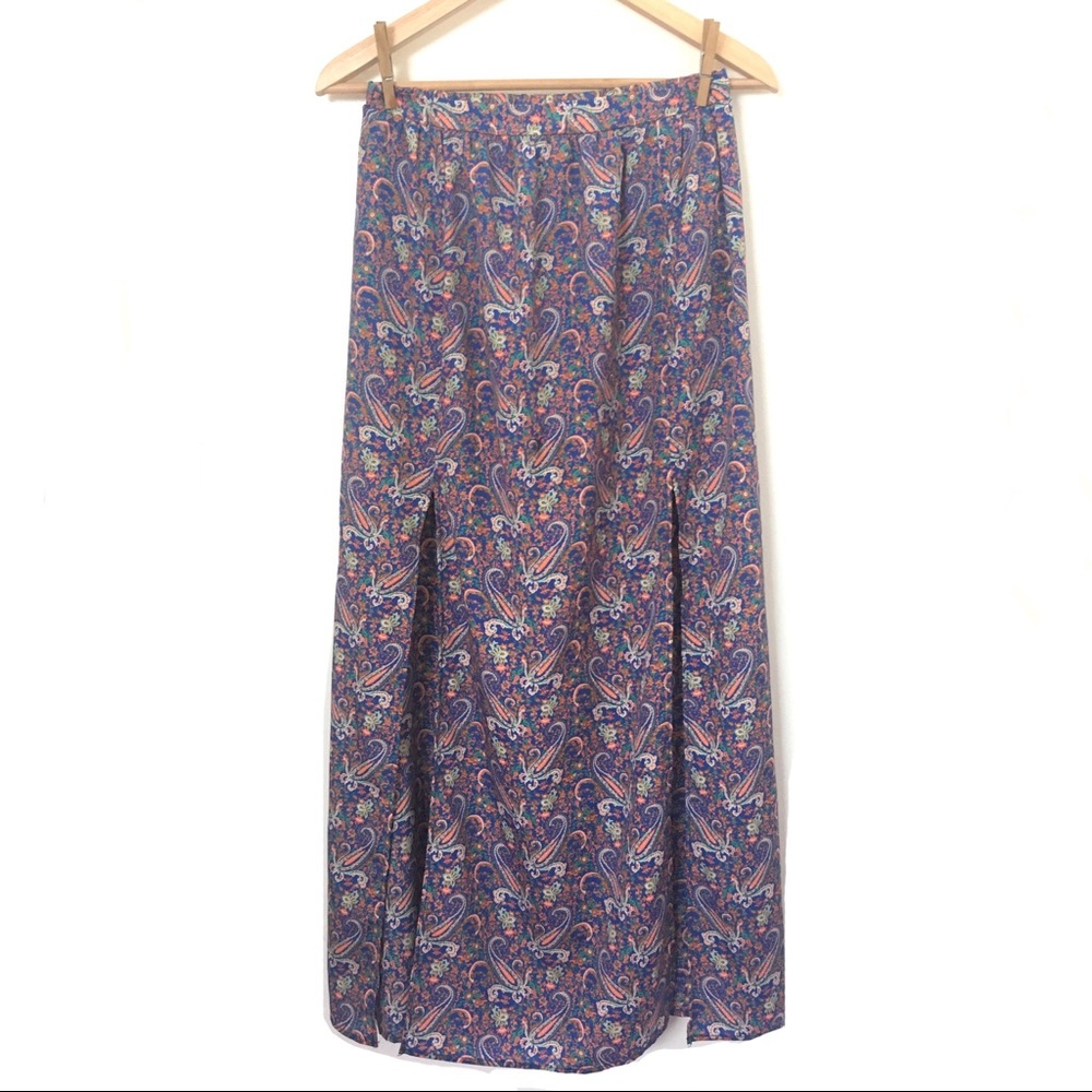 Kaitlyn Maxi Skirt Multi Color Paisly Size S